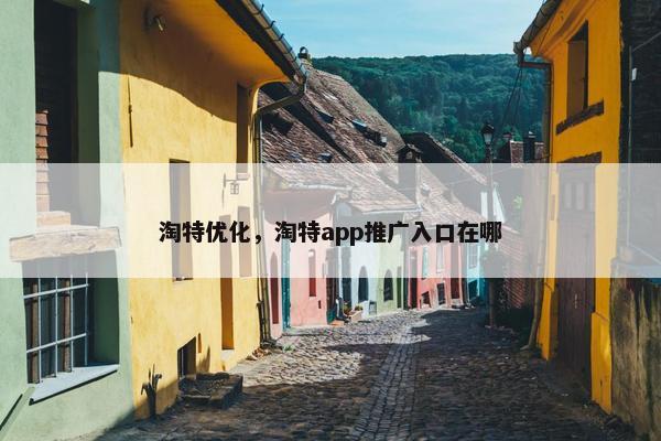 淘特优化，淘特app推广入口在哪