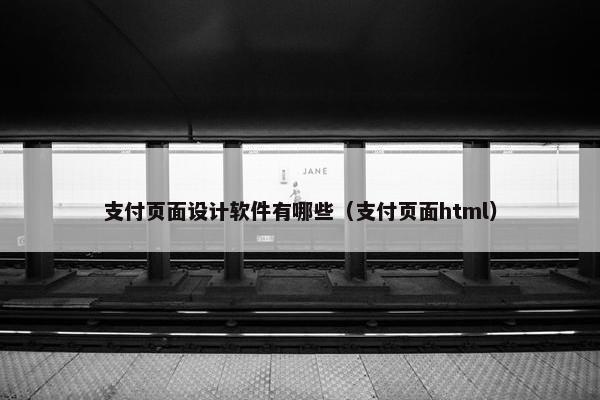 支付页面设计软件有哪些（支付页面html）