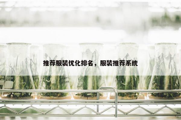 推荐服装优化排名，服装推荐系统