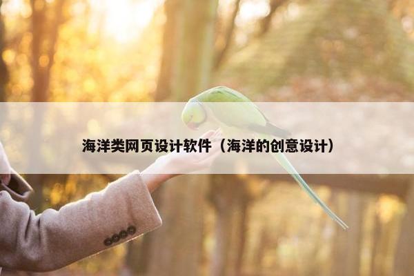 海洋类网页设计软件（海洋的创意设计）