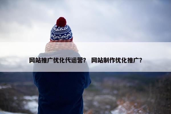 网站推广优化代运营？ 网站制作优化推广？