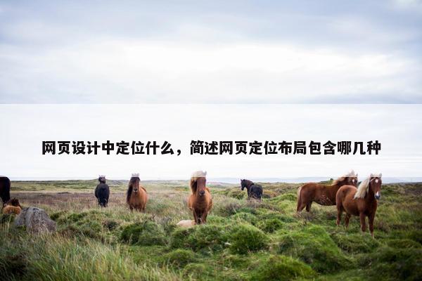 网页设计中定位什么，简述网页定位布局包含哪几种
