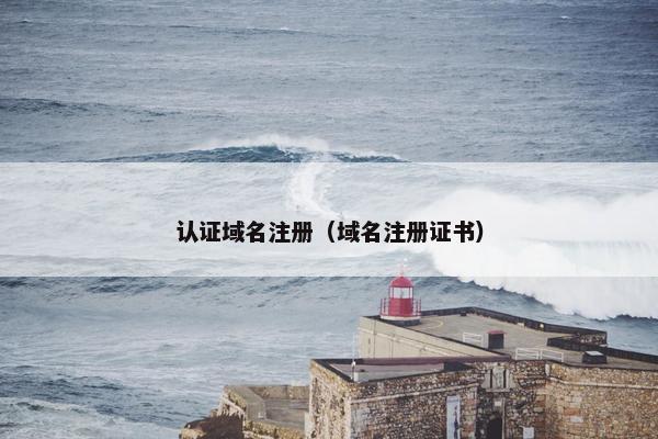 认证域名注册（域名注册证书）