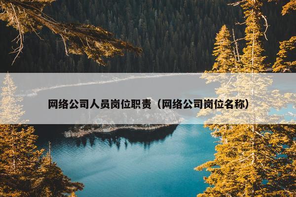 网络公司人员岗位职责（网络公司岗位名称）