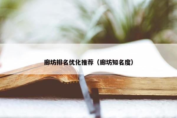 廊坊排名优化推荐（廊坊知名度）