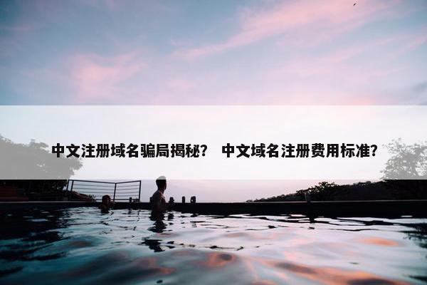中文注册域名骗局揭秘？ 中文域名注册费用标准？