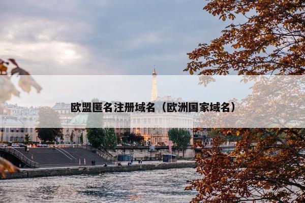 欧盟匿名注册域名（欧洲国家域名）