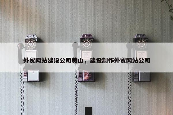 外贸网站建设公司黄山，建设制作外贸网站公司
