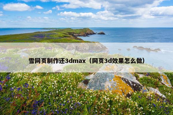 雪网页制作还3dmax（网页3d效果怎么做）