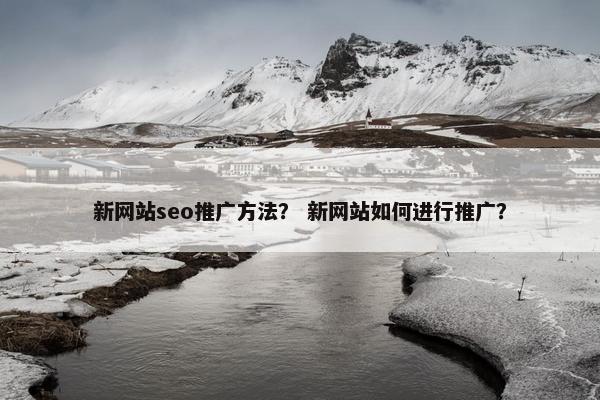 新网站seo推广方法？ 新网站如何进行推广？