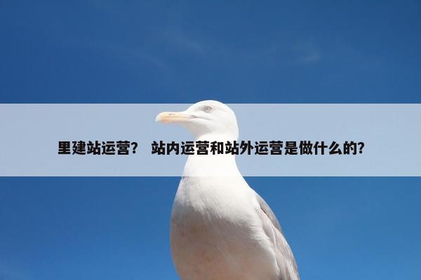 里建站运营？ 站内运营和站外运营是做什么的？