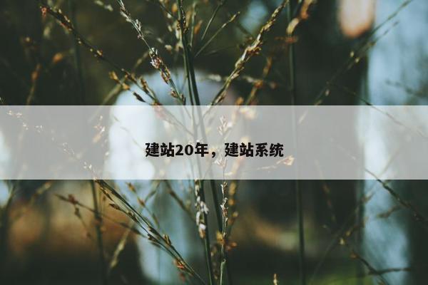 建站20年，建站系统