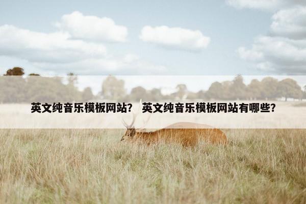 英文纯音乐模板网站？ 英文纯音乐模板网站有哪些？