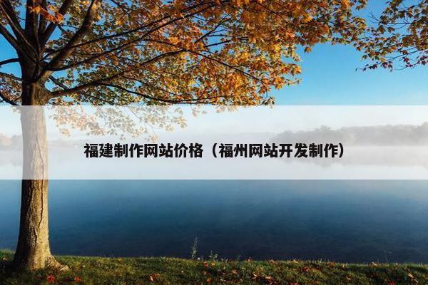 福建制作网站价格（福州网站开发制作）