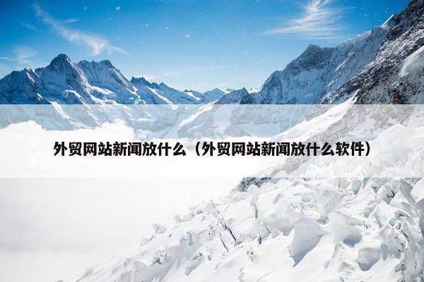外贸网站新闻放什么（外贸网站新闻放什么软件）