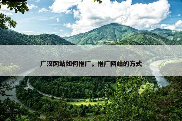 广汉网站如何推广，推广网站的方式