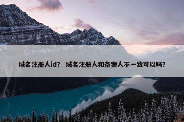 域名注册人id？ 域名注册人和备案人不一致可以吗？