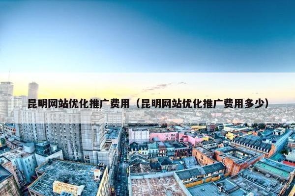 昆明网站优化推广费用（昆明网站优化推广费用多少）