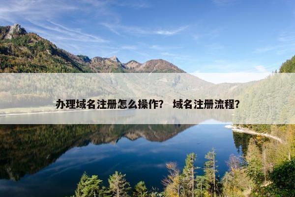 办理域名注册怎么操作？ 域名注册流程？