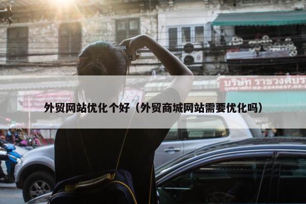 外贸网站优化个好（外贸商城网站需要优化吗）