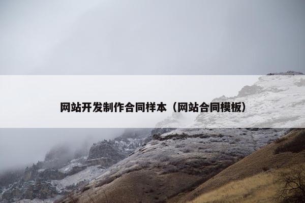 网站开发制作合同样本（网站合同模板）