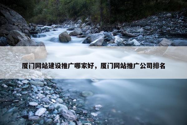 厦门网站建设推广哪家好，厦门网站推广公司排名