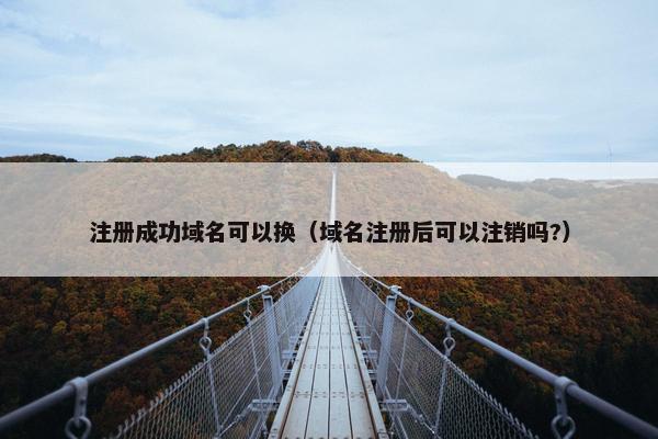 注册成功域名可以换（域名注册后可以注销吗?）