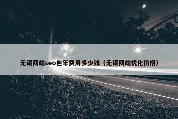 无锡网站seo包年费用多少钱（无锡网站优化价格）
