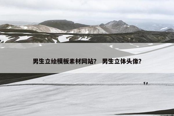 男生立绘模板素材网站？ 男生立体头像？