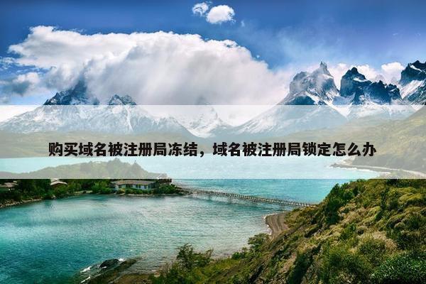 购买域名被注册局冻结，域名被注册局锁定怎么办