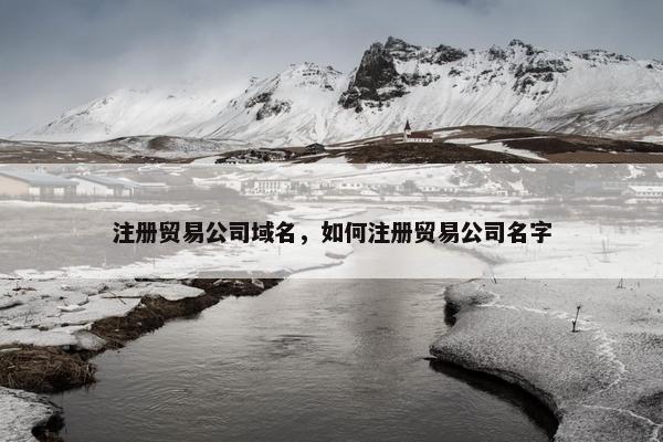 注册贸易公司域名，如何注册贸易公司名字