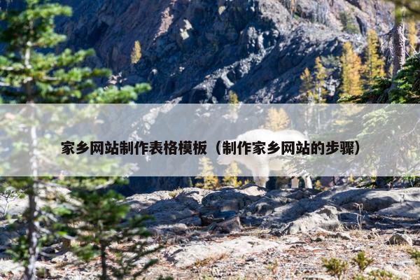 家乡网站制作表格模板（制作家乡网站的步骤）