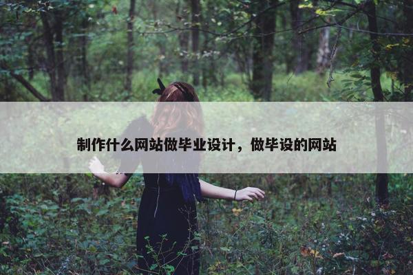 制作什么网站做毕业设计，做毕设的网站