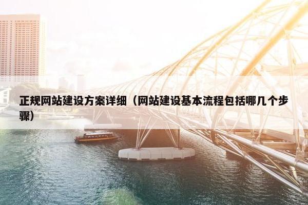 正规网站建设方案详细（网站建设基本流程包括哪几个步骤）