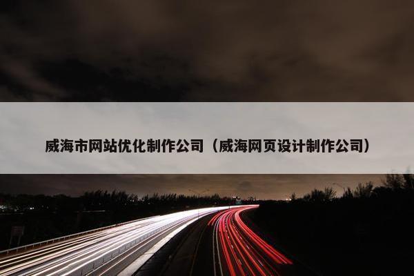 威海市网站优化制作公司（威海网页设计制作公司）