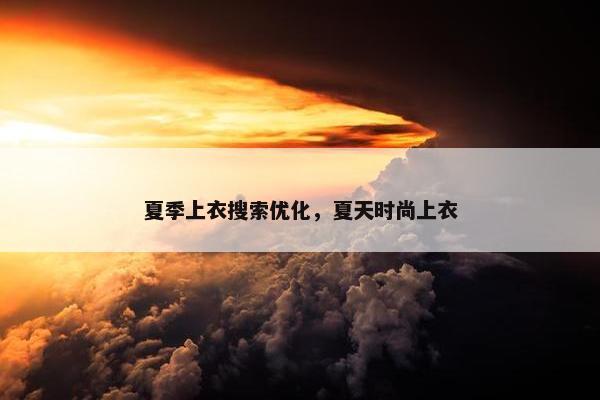 夏季上衣搜索优化，夏天时尚上衣