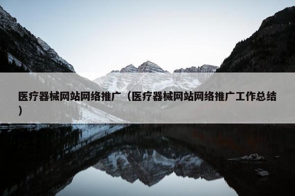 医疗器械网站网络推广（医疗器械网站网络推广工作总结）