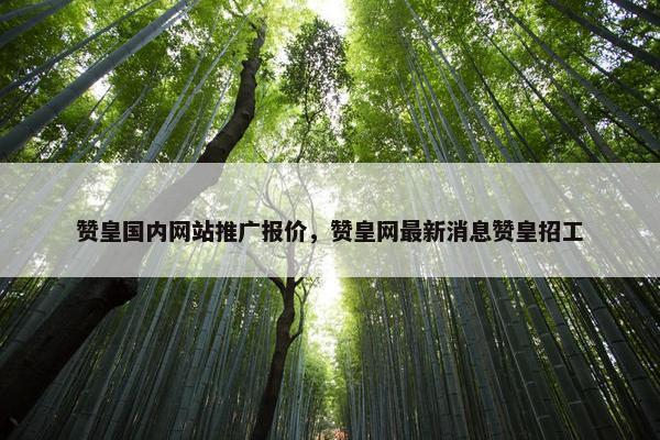 赞皇国内网站推广报价，赞皇网最新消息赞皇招工