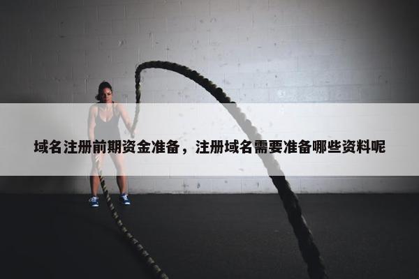 域名注册前期资金准备，注册域名需要准备哪些资料呢