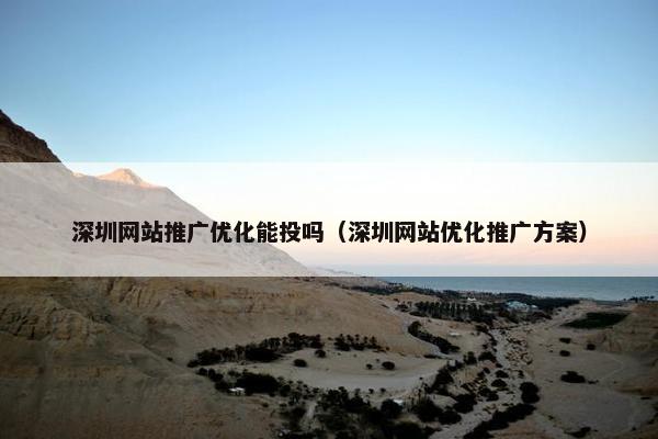 深圳网站推广优化能投吗（深圳网站优化推广方案）