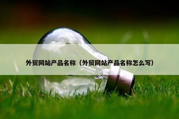 外贸网站产品名称（外贸网站产品名称怎么写）