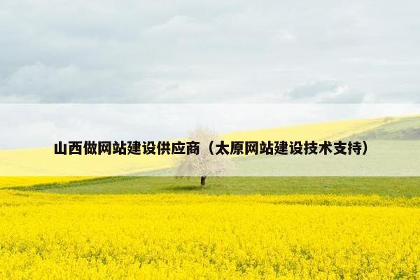 山西做网站建设供应商（太原网站建设技术支持）