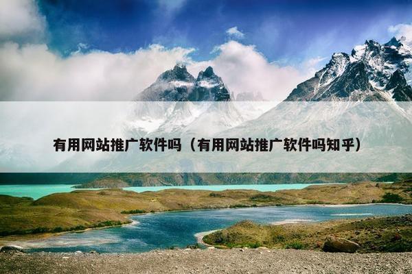 有用网站推广软件吗（有用网站推广软件吗知乎）