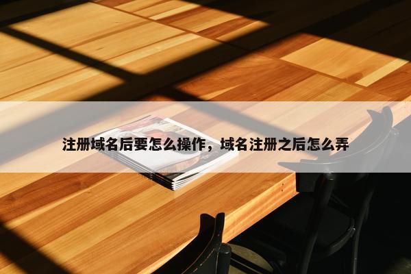 注册域名后要怎么操作，域名注册之后怎么弄