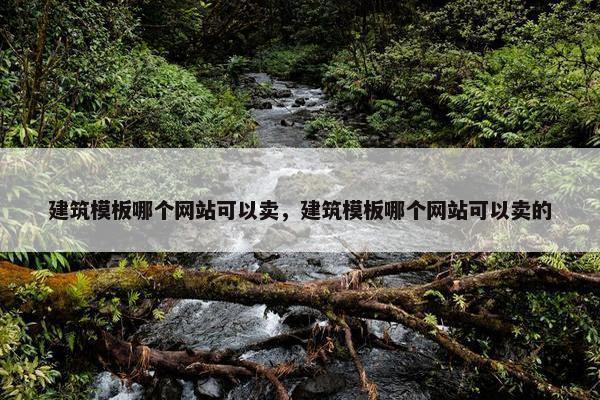 建筑模板哪个网站可以卖，建筑模板哪个网站可以卖的