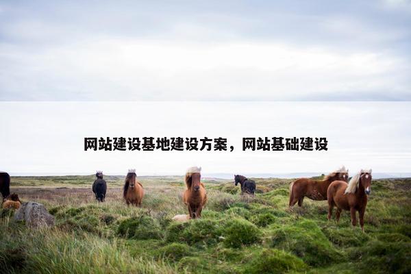 网站建设基地建设方案，网站基础建设