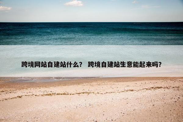 跨境网站自建站什么？ 跨境自建站生意能起来吗？