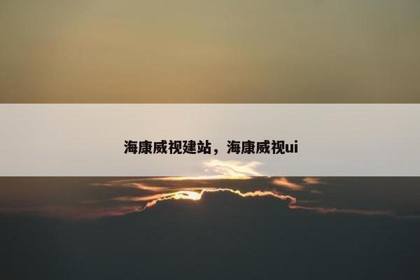 海康威视建站，海康威视ui