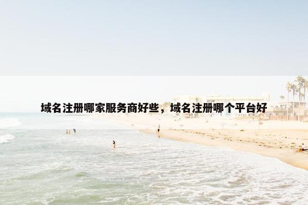 域名注册哪家服务商好些，域名注册哪个平台好