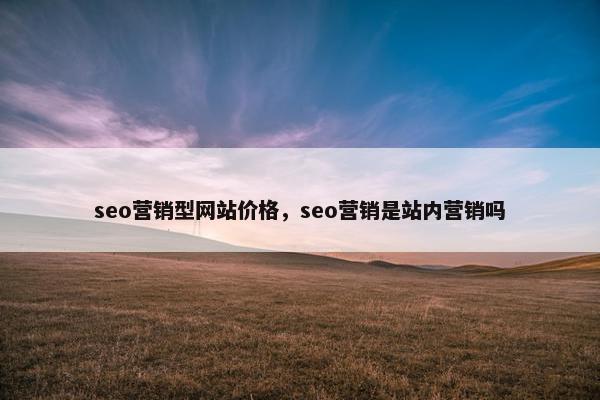 seo营销型网站价格，seo营销是站内营销吗
